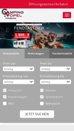 Vorschau der mobilen Webseite www.camping-voepel.de, Camping-Center Vöpel GmbH
