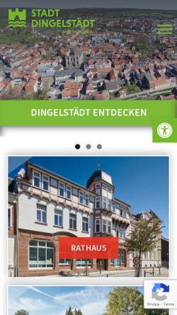 Vorschau der mobilen Webseite www.dingelstaedt-eichsfeld.de, VG Dingelstädt