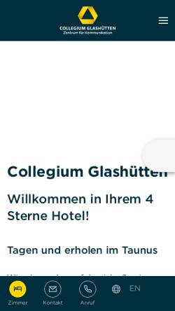 Vorschau der mobilen Webseite www.collegium-glashuetten.de, Collegium Glashütten