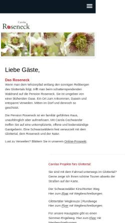 Vorschau der mobilen Webseite www.roseneck-glottertal.de, Pension Roseneck