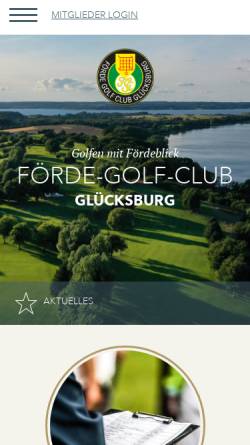 Vorschau der mobilen Webseite www.foerdegolfclub.de, Förde Golf Club Glücksburg