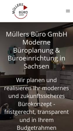 Vorschau der mobilen Webseite www.mb-mw.de, Müller Büro GmbH