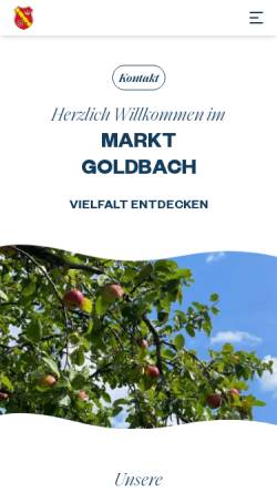 Vorschau der mobilen Webseite www.markt-goldbach.de, Goldbach