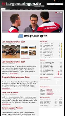 Vorschau der mobilen Webseite www.tt-tsvgomaringen.de, TSV Gomaringen - Tischtennis