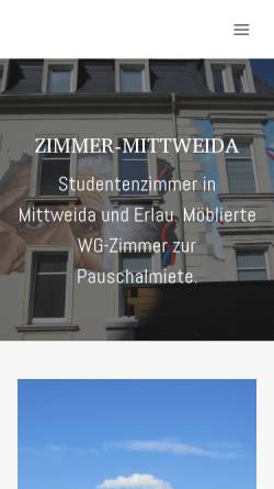 Vorschau der mobilen Webseite zimmer-mittweida.de, Zimmer Mittweida