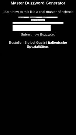 Vorschau der mobilen Webseite www.depenau.de, Master Buzzword Gernerator