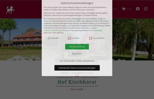 Vorschau von www.hof-kirchhorst.de, Hof Kirchhorst