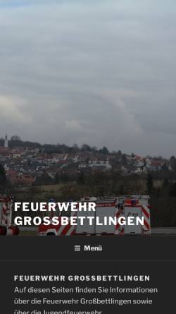 Vorschau der mobilen Webseite www.ffw-grossbettlingen.de, Freiwillige Feuerwehr Großbettlingen