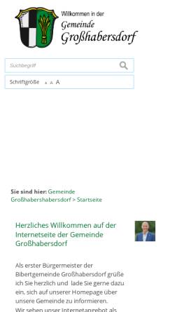 Vorschau der mobilen Webseite www.grosshabersdorf.de, Gemeinde Großhabersdorf