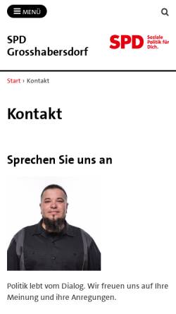 Vorschau der mobilen Webseite spd-grosshabersdorf.de, SPD