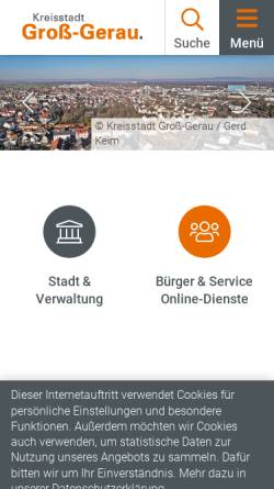 Vorschau der mobilen Webseite www.gross-gerau.de, Groß-Gerau