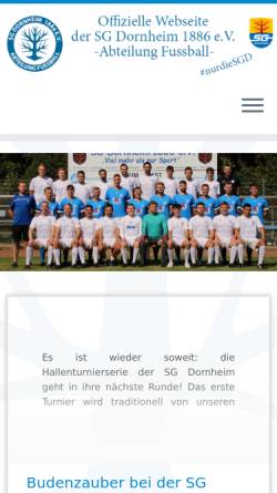 Vorschau der mobilen Webseite www.sg-dornheim-fussball.de, SG 1886 Dornheim e.V.-Abteilung Fussball