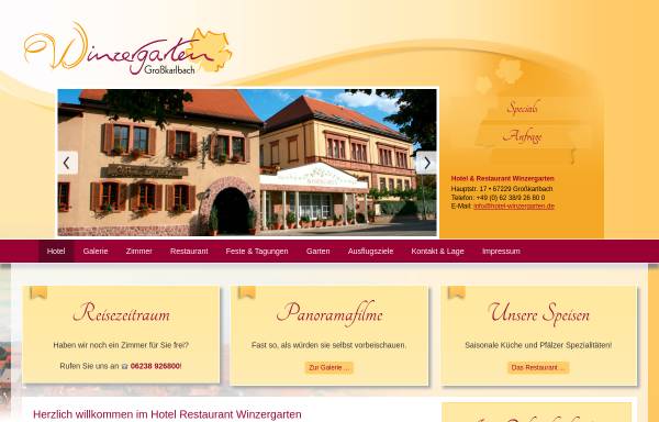 Vorschau von www.hotel-winzergarten.de, Hotel-Restaurant Winzergarten