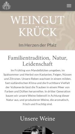 Vorschau der mobilen Webseite www.weingut-krueck.de, Weingut Werner Krück