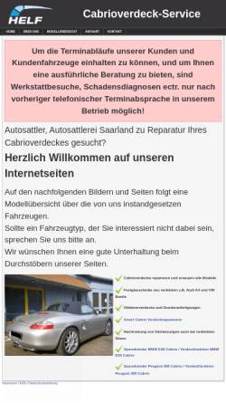 Vorschau der mobilen Webseite www.cabrioverdeck-service.de, Cabrioverdeck-Service Helf GbR Karlsbrunn