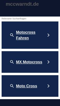 Vorschau der mobilen Webseite www.mccwarndt.de, MCC Motocrossclub Warndt e.V.