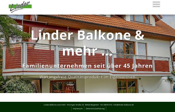 Vorschau von www.linder-balkone.de, Linder Balkonbau