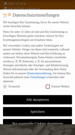 Vorschau der mobilen Webseite www.tafel-gruenberg.de, Grünberger Tafel