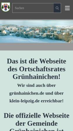 Vorschau der mobilen Webseite www.gruenhainichen.de, Grünhainichen