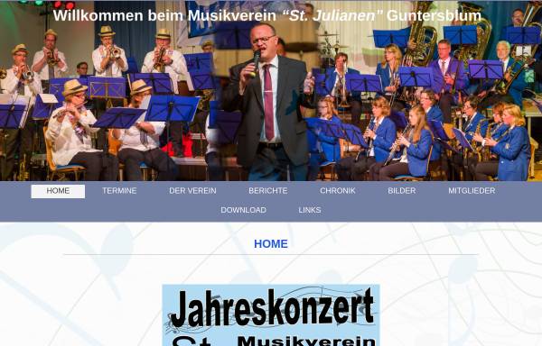 Vorschau von musikverein-guntersblum.de, Musikverein “St. Julianen” Guntersblum