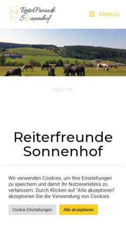 Vorschau der mobilen Webseite www.landgasthof-sonnenhof.de, Landgasthof Pension Sonnenhof