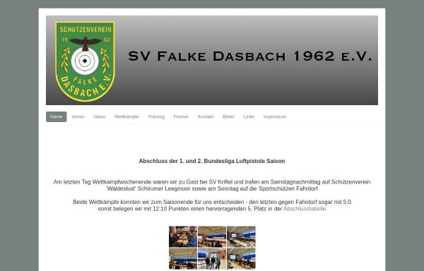 Vorschau von www.svfalkedasbach1962ev.de, Schützenverein Falke Dasbach e.V.