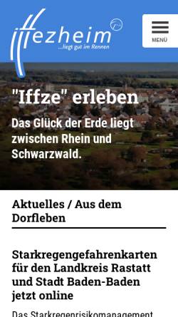 Vorschau der mobilen Webseite www.iffezheim.de, Iffezheim