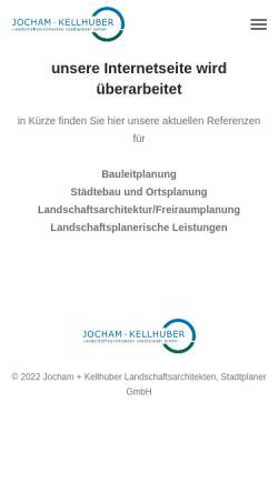 Vorschau der mobilen Webseite www.jocham-kellhuber.de, Landschaftsarchitektur Jocham und Kellhuber