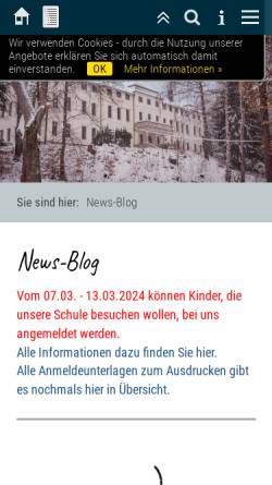 Vorschau der mobilen Webseite goetheschule-ilmenau.de, Goetheschule Ilmenau