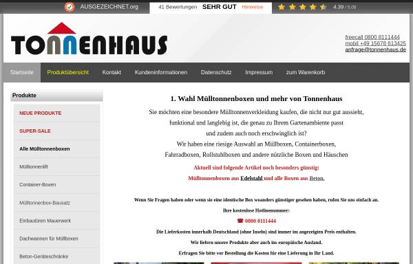Vorschau von www.tonnenhaus.de, Tonnenhaus Reinhard Golbach