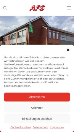 Vorschau der mobilen Webseite www.a-f-s.info, Anne-Frank-Schule Molbergen