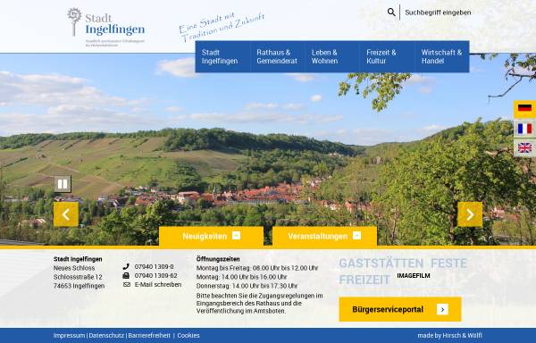 Vorschau von www.ingelfingen.de, Stadt Ingelfingen