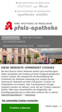Vorschau der mobilen Webseite www.pfalz-apotheke-ingelheim.de, Pfalz-Apotheke Ingelheim