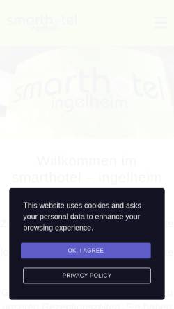 Vorschau der mobilen Webseite www.smarthotel-ingelheim.de, smarthotel ingelheim