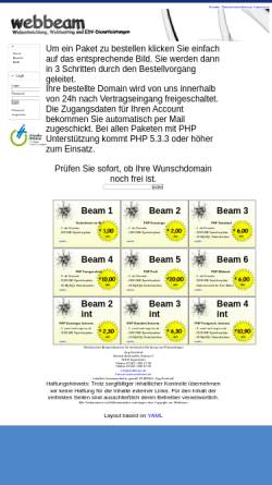 Vorschau der mobilen Webseite www.webbeam.de, Webbeam Webhosting