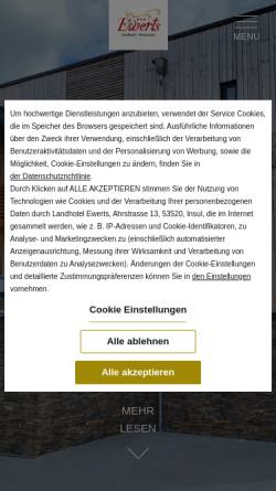 Vorschau der mobilen Webseite www.hotel-ewerts.de, Hotel-Restaurant Ewerts