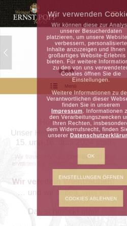 Vorschau der mobilen Webseite www.weingut-popp.de, Weingut Ernst Popp