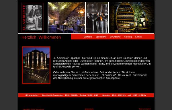 Vorschau von www.el-ambiente.de, El-Ambiente GbR - Spanisches Tapas Restaurant