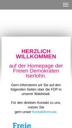 Vorschau der mobilen Webseite www.fdp-iserlohn.de, FDP Iserlohn