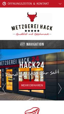 Vorschau der mobilen Webseite metzgerei-hack-freising.de, Metzgerei Hack in Haag a. d. Amper