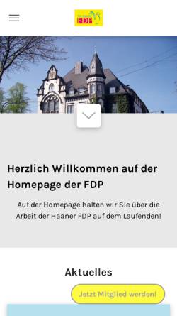Vorschau der mobilen Webseite fdp-haan.de, FDP Haan