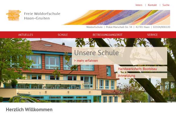 Vorschau von www.fwshaan.de, Freie Waldorfschule Haan-Gruiten e.V.