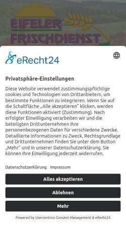 Vorschau der mobilen Webseite eifeler-frischdienst.de, Eifeler Frischdienst Friedhelm Hermes GmbH