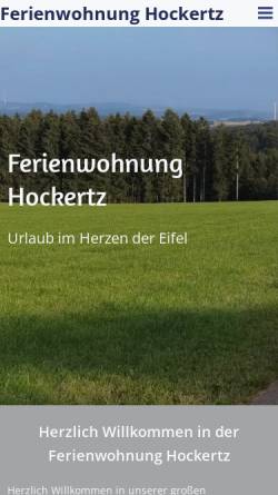 Vorschau der mobilen Webseite www.ferienwohnung-hockertz.de, Ferienwohnung Hockertz