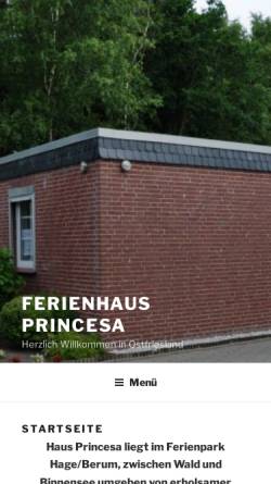 Vorschau der mobilen Webseite www.princesa10.de, Ferienhaus Princesa