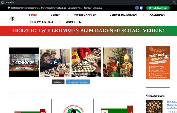 Vorschau von www.hagener-schachverein.de, Hagener Schachverein e.V.