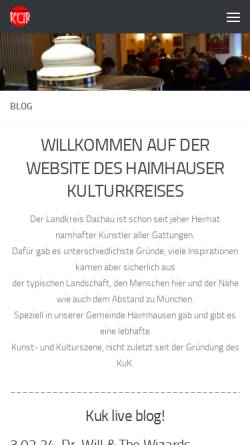 Vorschau der mobilen Webseite www.haimhauser-kulturkreis.de, Haimhauser Kulturkreis