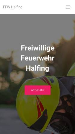 Vorschau der mobilen Webseite www.feuerwehr-halfing.de, Freiwillige Feuerwehr Halfing