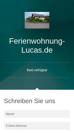 Vorschau der mobilen Webseite www.ferienwohnung-lucas.de, Ferienwohnung Lucas
