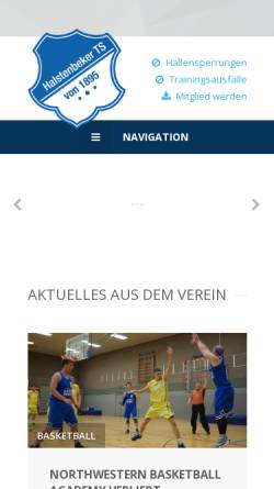 Vorschau der mobilen Webseite ht-sport.de, Halstenbeker Turnerschaft e.V.